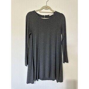 Altar'd State Womens Long Sleeve T Shirt Dress Size S Gray Stretch